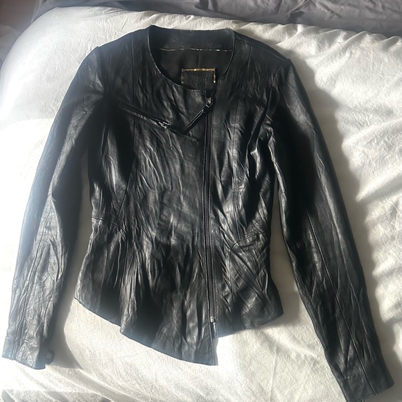 Kate Moss for Topshop Asymmetric Leather Jacket - Picture 2 of 12